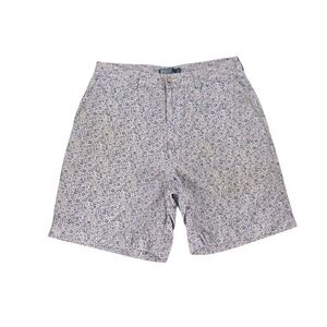 Vtg Polo Ralph Lauren Philip 8" Shorts Mens 34 Blue Floral Print 100% Cotton
